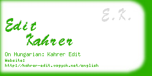 edit kahrer business card